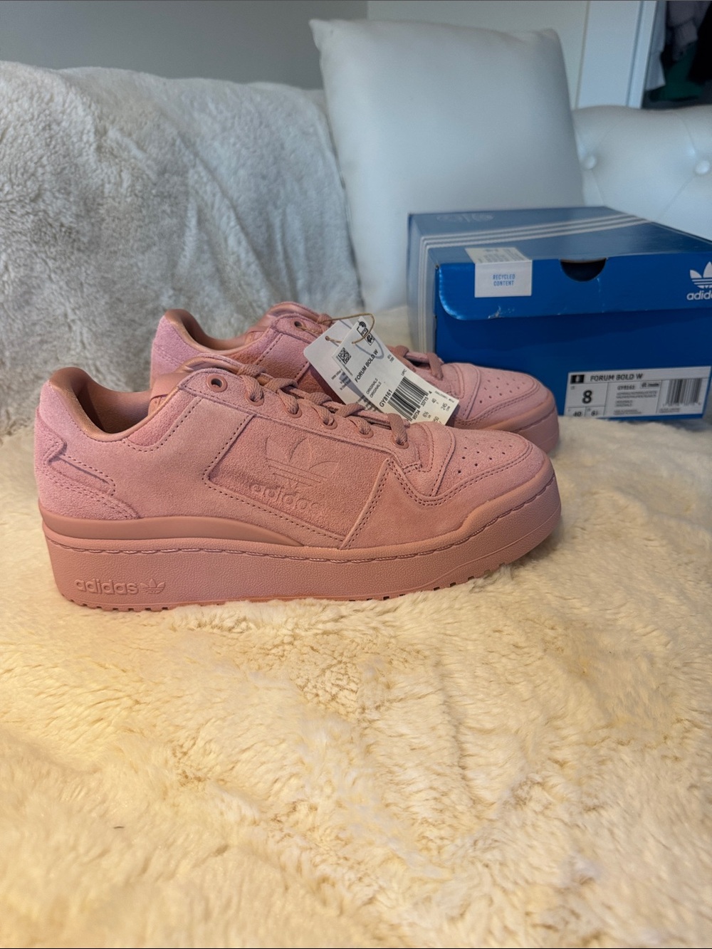 adidas Pink Platform Suede Women’s Sneakers